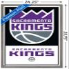 Trends International NBA Sacramento Kings - Logo 21 Wall Poster, 22.375" x 34", Barnwood Framed Version view 3
