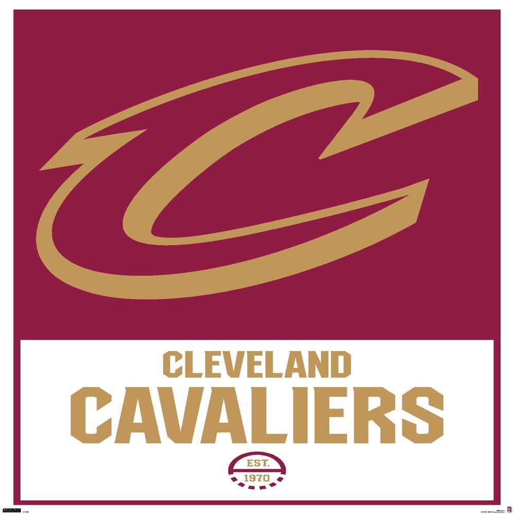 Trends International NBA Cleveland Cavaliers - Logo 21 Wall Poster, 14.725" x 22.375", Premium Unframed Version