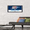 Trends International NBA Oklahoma City Thunder - Logo 21 Wall Poster, 14.725" x 22.375", Black Framed Version view 2