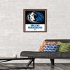 Trends International NBA Dallas Mavericks - Logo 21 Wall Poster, 14.725" x 22.375", Mahogany Framed Version view 2