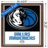 Trends International NBA Dallas Mavericks - Logo 21 Wall Poster, 14.725" x 22.375", Mahogany Framed Version view 3