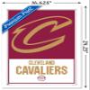 Trends International NBA Cleveland Cavaliers - Logo 21 Wall Poster, 14.725" x 22.375", White Framed Version view 3