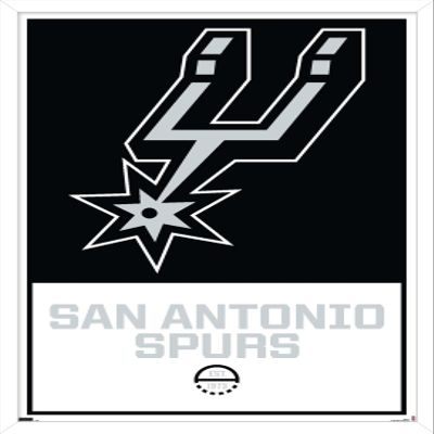 Trends International NBA San Antonio Spurs - Logo 21 Wall Poster, 14.725" x 22.375", White Framed Version