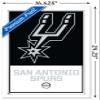 Trends International NBA San Antonio Spurs - Logo 21 Wall Poster, 14.725" x 22.375", White Framed Version view 3