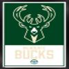 Trends International NBA Milwaukee Bucks - Logo 21 Wall Poster, 14.725" x 22.375", Black Framed Version view 1