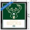 Trends International NBA Milwaukee Bucks - Logo 21 Wall Poster, 14.725" x 22.375", Black Framed Version view 3