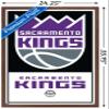 Trends International NBA Sacramento Kings - Logo 21 Wall Poster, 22.375" x 34", Mahogany Framed Version view 3
