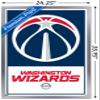 Trends International NBA Washington Wizards - Logo 21 Wall Poster, 22.375" x 34", Silver Framed Version view 3