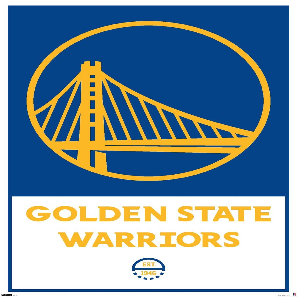 Trends International NBA Golden State Warriors - Logo 21 Wall Poster, 22.375" x 34", Unframed Version