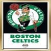 Trends International NBA Boston Celtics - Logo 21 Wall Poster, 14.725" x 22.375", Gold Framed Version view 1