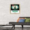 Trends International NBA Boston Celtics - Logo 21 Wall Poster, 14.725" x 22.375", Gold Framed Version view 2