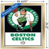 Trends International NBA Boston Celtics - Logo 21 Wall Poster, 14.725" x 22.375", Gold Framed Version view 3