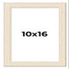 10x16 Frame Barnwood White Solid Wood Picture Frame Width 1.5 Inches | Interior Depth 0.5 Inches | Whitewashed Distressed Frame with UV Acrylic, Foam Board Backing & Hanging Hardware view 1