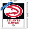 Trends International NBA Atlanta Hawks - Logo 21 Wall Poster, 14.725" x 22.375", White Framed Version view 3