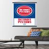 Trends International NBA Detroit Pistons - Logo 21 Wall Poster, 22.375" x 34", Print and Black Hanger Bundle view 2