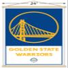 Trends International NBA Golden State Warriors - Logo 21 Wall Poster, 22.375" x 34", Print and Beechwood Hanger Bundle view 3