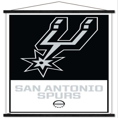 Trends International NBA San Antonio Spurs - Logo 21 Wall Poster, 22.375" x 34", Premium Print and Black Hanger Bundle