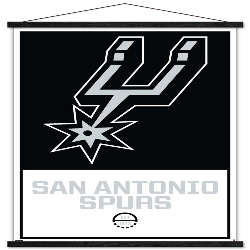 Trends International NBA San Antonio Spurs - Logo 21 Wall Poster, 22.375" x 34", Premium Print and Black Hanger Bundle