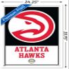 Trends International NBA Atlanta Hawks - Logo 21 Wall Poster, 22.375" x 34", White Framed Version view 3