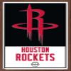Trends International NBA Houston Rockets - Logo 21 Wall Poster, 14.725" x 22.375", Mahogany Framed Version view 1
