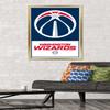Trends International NBA Washington Wizards - Logo 21 Wall Poster, 22.375" x 34", Gold Framed Version view 2
