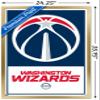 Trends International NBA Washington Wizards - Logo 21 Wall Poster, 22.375" x 34", Gold Framed Version view 3