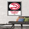 Trends International NBA Atlanta Hawks - Logo 21 Wall Poster, 22.375" x 34", Barnwood Framed Version view 2