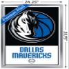 Trends International NBA Dallas Mavericks - Logo 21 Wall Poster, 22.375" x 34", Silver Framed Version view 3