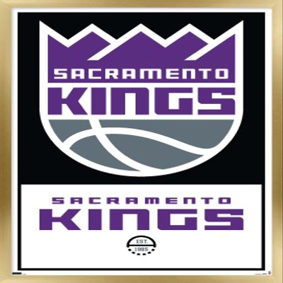 Trends International NBA Sacramento Kings - Logo 21 Wall Poster, 22.375" x 34", Gold Framed Version
