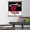 Trends International NBA Miami Heat - Logo 21 Wall Poster, 22.375" x 34", Premium Print and Black Hanger Bundle view 2