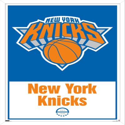 Trends International NBA New York Knicks - Logo 21 Wall Poster, 14.725" x 22.375", White Framed Version