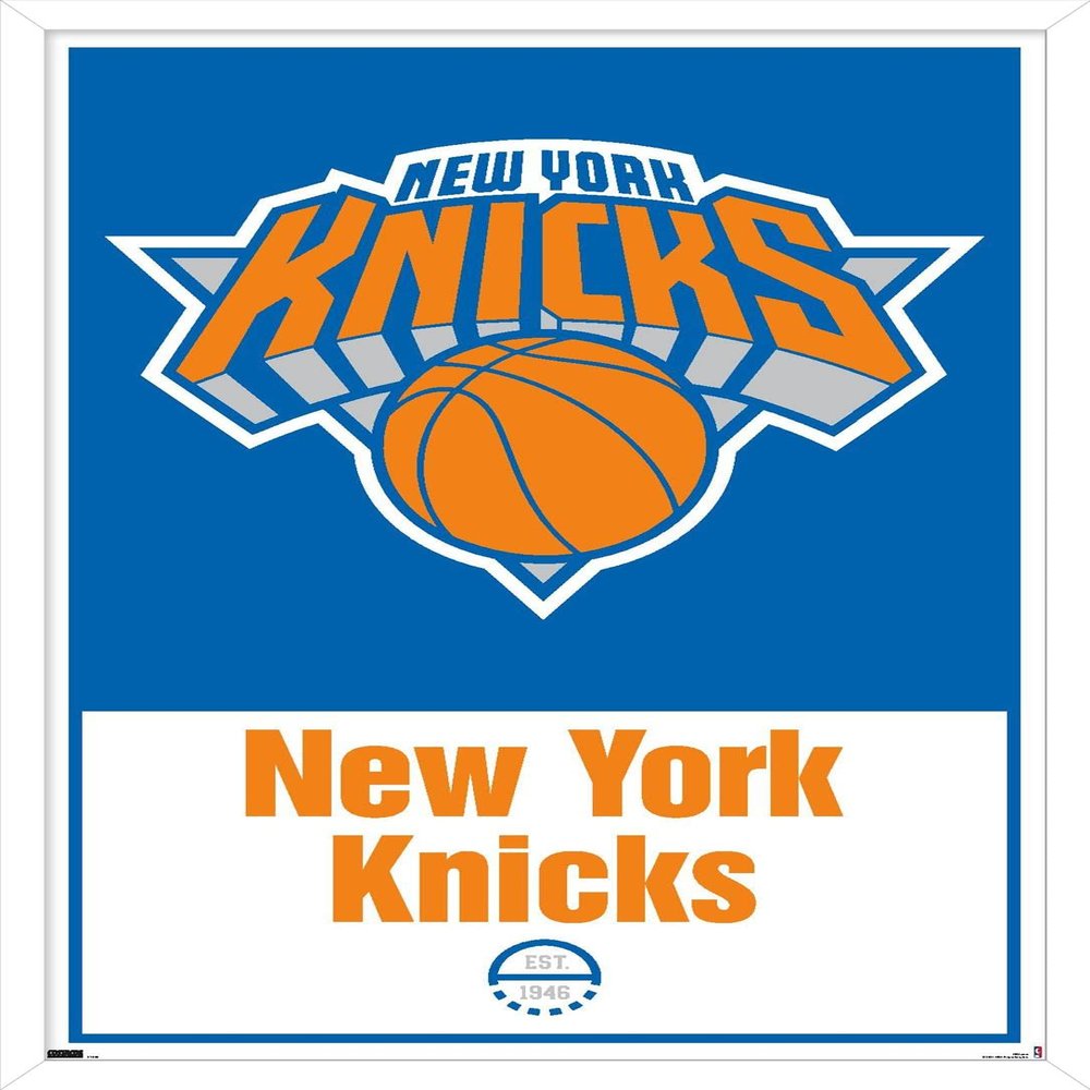 Trends International NBA New York Knicks - Logo 21 Wall Poster, 14.725" x 22.375", White Framed Version