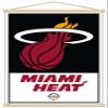 Trends International NBA Miami Heat - Logo 21 Wall Poster, 22.375" x 34", Premium Print and Beechwood Hanger Bundle view 1