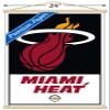 Trends International NBA Miami Heat - Logo 21 Wall Poster, 22.375" x 34", Premium Print and Beechwood Hanger Bundle view 3