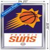 Trends International NBA Phoenix Suns - Logo 21 Wall Poster, 22.375" x 34", Silver Framed Version view 3