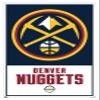 Trends International NBA Denver Nuggets - Logo 21 Wall Poster, 14.725" x 22.375", White Framed Version view 1
