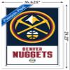 Trends International NBA Denver Nuggets - Logo 21 Wall Poster, 14.725" x 22.375", White Framed Version view 3