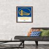 Trends International NBA Golden State Warriors - Logo 21 Wall Poster, 14.725" x 22.375", Mahogany Framed Version view 2