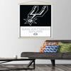 Trends International NBA San Antonio Spurs - Logo 21 Wall Poster, 22.375" x 34", Premium Print and Beechwood Hanger Bundle view 2