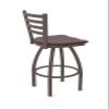 410 Jackie 25" Swivel Counter Stool with Bronze Finish and Dark Cherry Oak Seat view 3