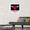 Trends International NBA Chicago Bulls - Logo 21 Wall Poster, 14.725" x 22.375", White Framed Version view 2