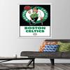 Trends International NBA Boston Celtics - Logo 21 Wall Poster, 22.375" x 34", Print and White Hanger Bundle view 2