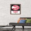 Trends International NBA Atlanta Hawks - Logo 21 Wall Poster, 14.725" x 22.375", Mahogany Framed Version view 2