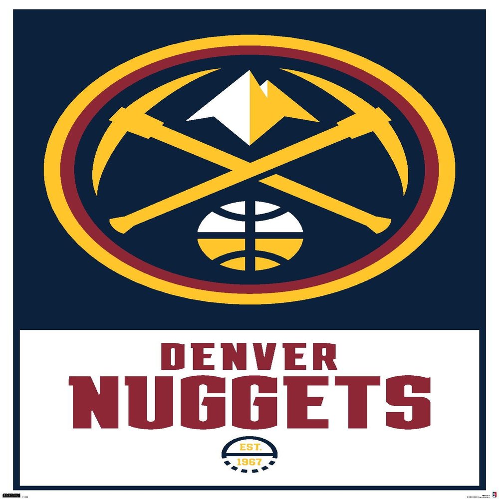 Trends International NBA Denver Nuggets - Logo 21 Wall Poster, 22.375" x 34", Premium Unframed Version