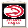 Trends International NBA Atlanta Hawks - Logo 21 Wall Poster, 22.375" x 34", Premium Print and Beechwood Hanger Bundle view 1