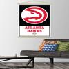 Trends International NBA Atlanta Hawks - Logo 21 Wall Poster, 22.375" x 34", Premium Print and Beechwood Hanger Bundle view 2