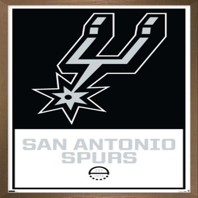Trends International NBA San Antonio Spurs - Logo 21 Wall Poster, 14.725" x 22.375", Bronze Framed Version