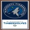 Trends International NBA Minnesota Timberwolves - Logo 21 Wall Poster, 14.725" x 22.375", Mahogany Framed Version view 1