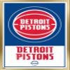 Trends International NBA Detroit Pistons - Logo 21 Wall Poster, 14.725" x 22.375", Gold Framed Version view 1
