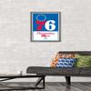 Trends International NBA Philadelphia 76ers - Logo 21 Wall Poster, 14.725" x 22.375", Barnwood Framed Version view 2